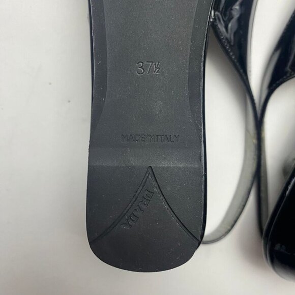 PRADA Patent Leather Slingback Sandals Size 37.5 - Picture 9 of 9